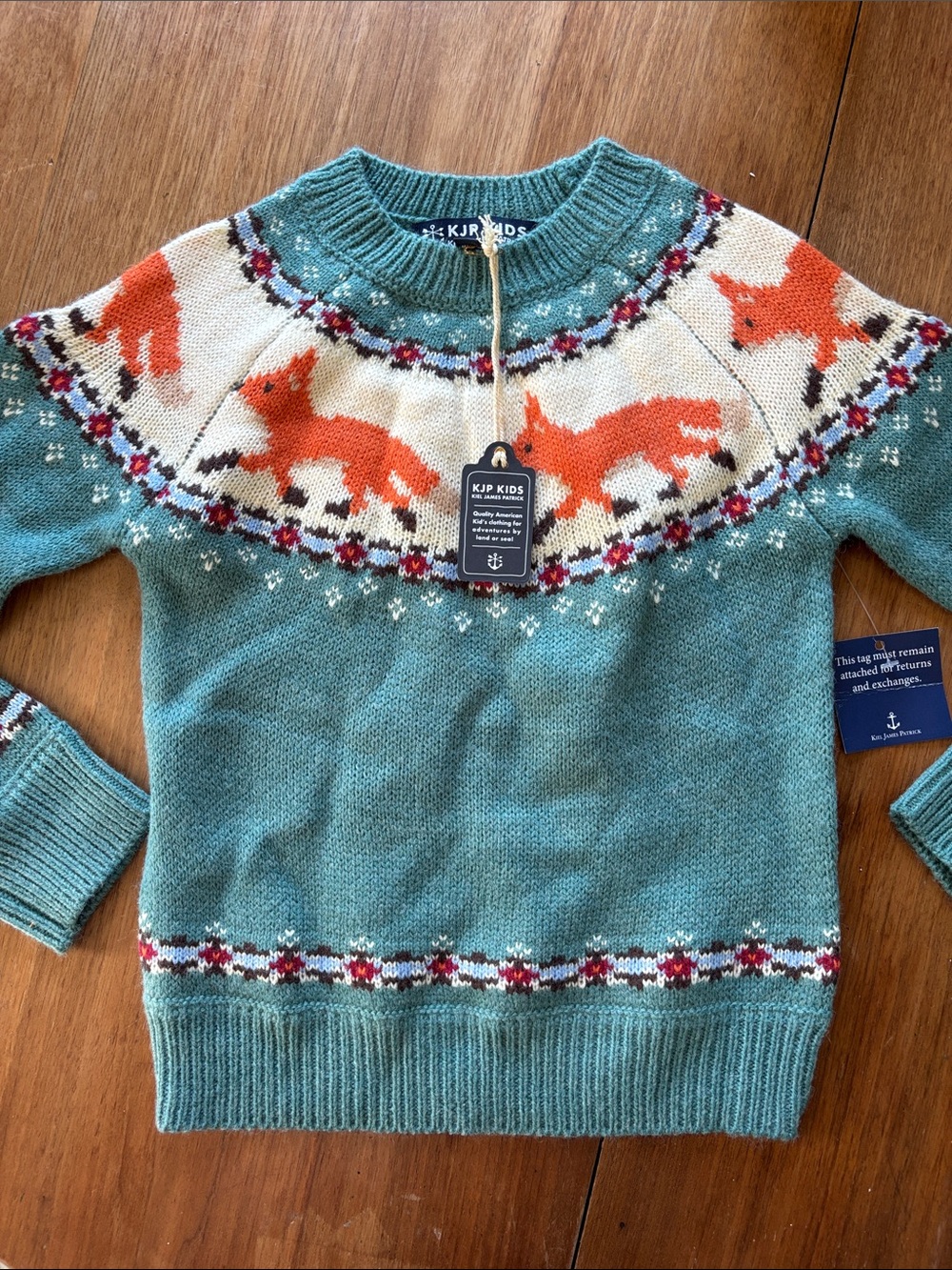 NWT KJP 5t fox fair isle intarsia sweater - Picture 2 of 7